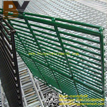 Clôture à double fil galvanisé à chaud et revêtue de PVC